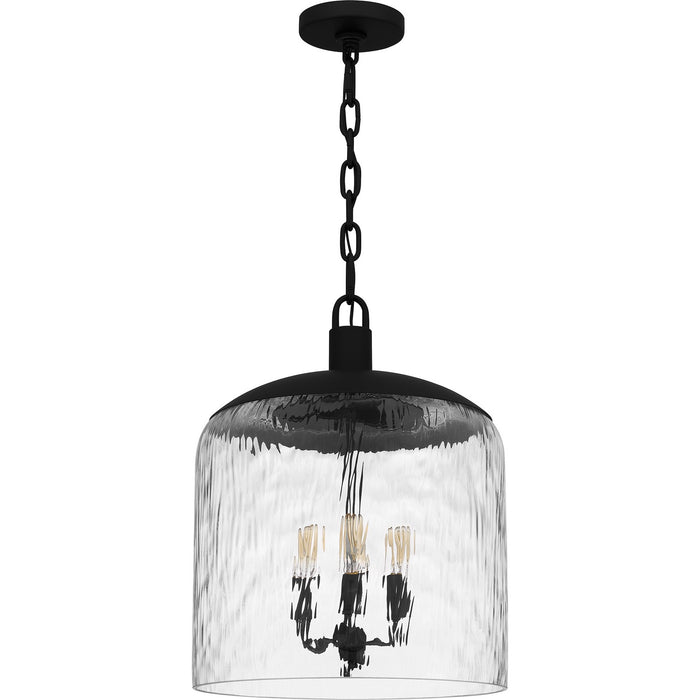 Quoizel QP6205MBK Three Light Pendant, Matte Black