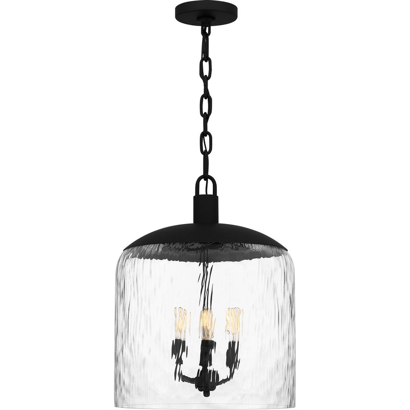 Quoizel QP6205MBK Three Light Pendant, Matte Black