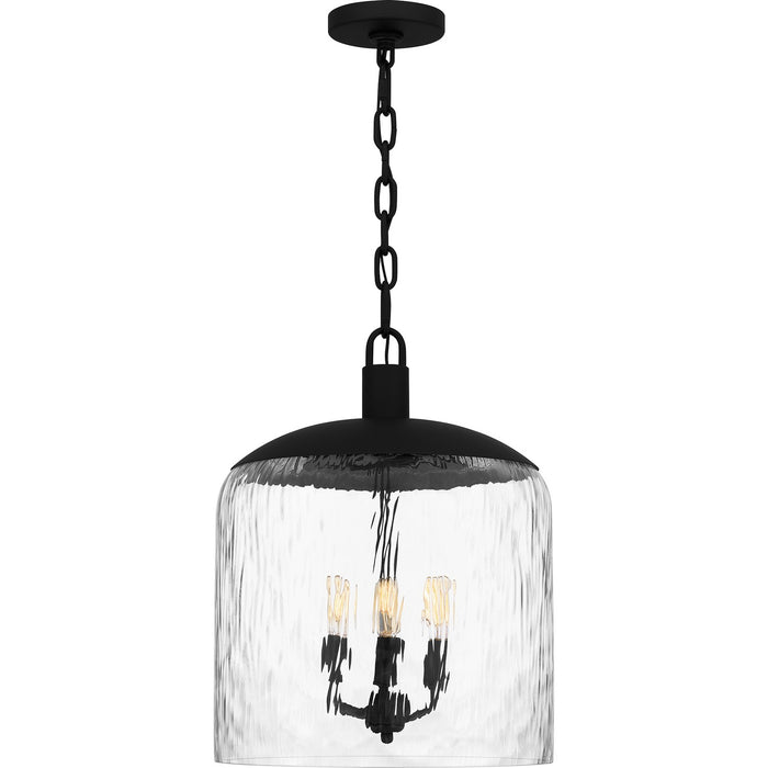 Quoizel QP6205MBK Three Light Pendant, Matte Black