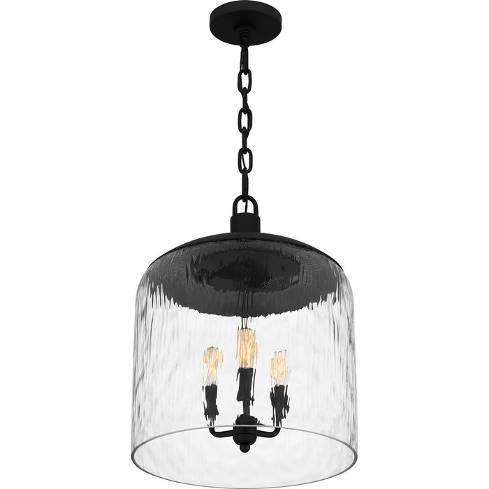 Quoizel QP6205MBK Three Light Pendant, Matte Black
