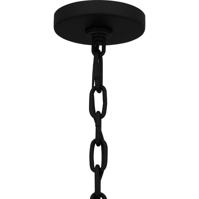Quoizel QP6205MBK Three Light Pendant, Matte Black