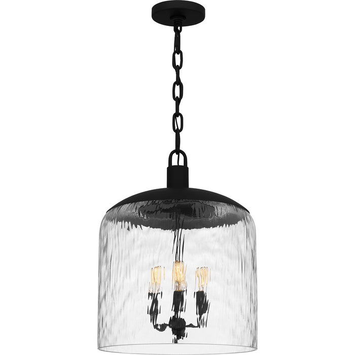 Quoizel QP6205MBK Three Light Pendant, Matte Black