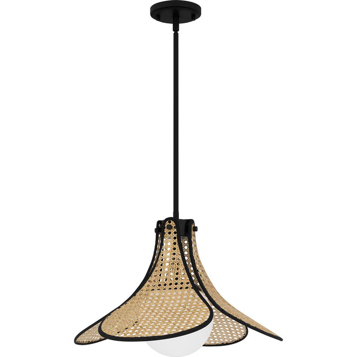 Quoizel QP6207MBK One Light Pendant, Matte Black