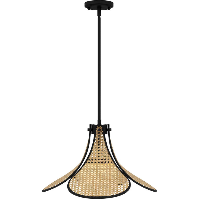 Quoizel QP6207MBK One Light Pendant, Matte Black