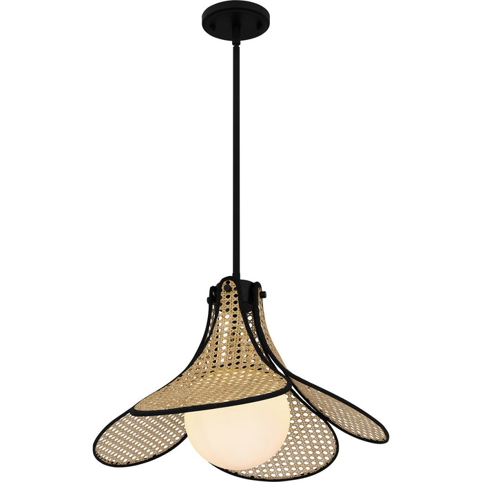 Quoizel QP6207MBK One Light Pendant, Matte Black
