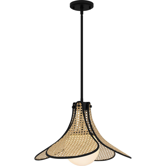 Quoizel QP6207MBK One Light Pendant, Matte Black