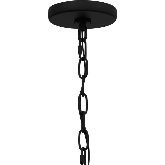 Quoizel QP6215MBK Four Light Pendant, Matte Black