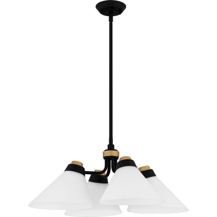 Quoizel QP6218MBK Four Light Pendant, Matte Black