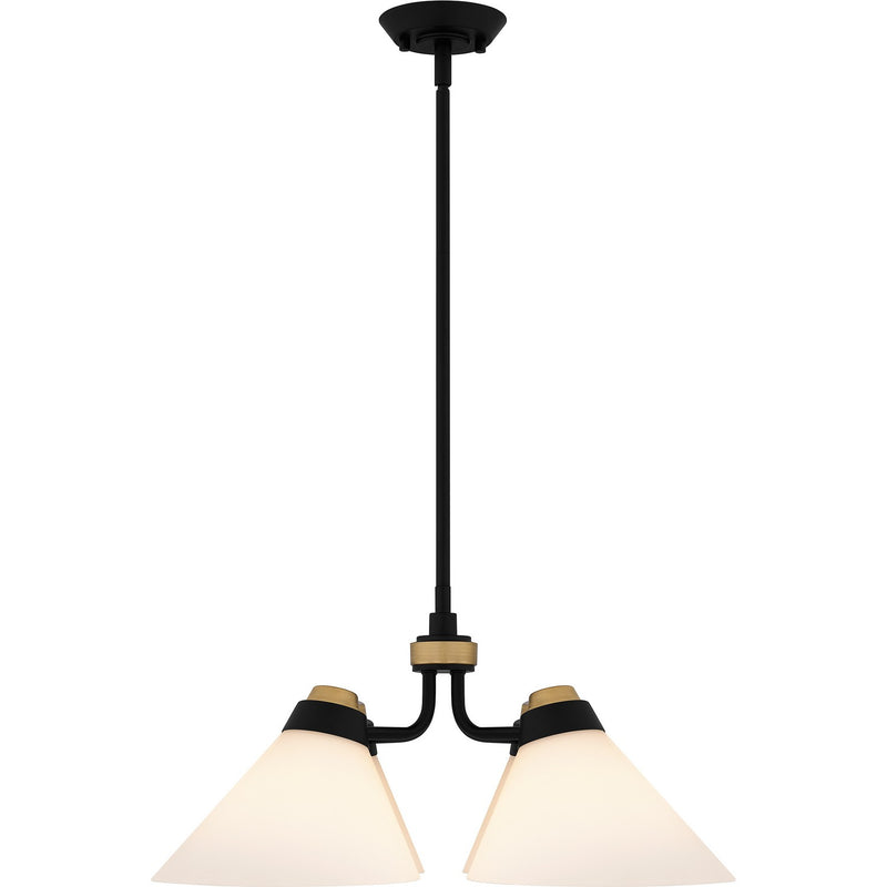 Quoizel QP6218MBK Four Light Pendant, Matte Black