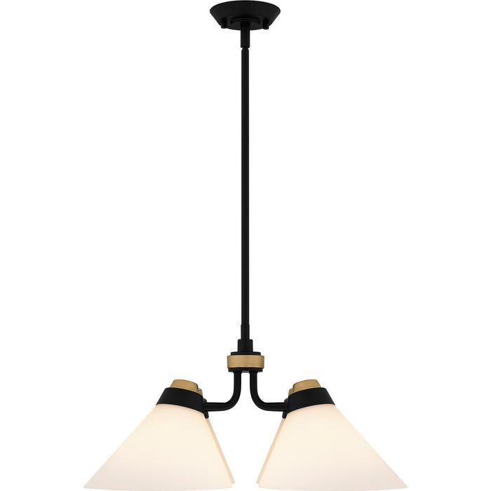 Quoizel QP6218MBK Four Light Pendant, Matte Black