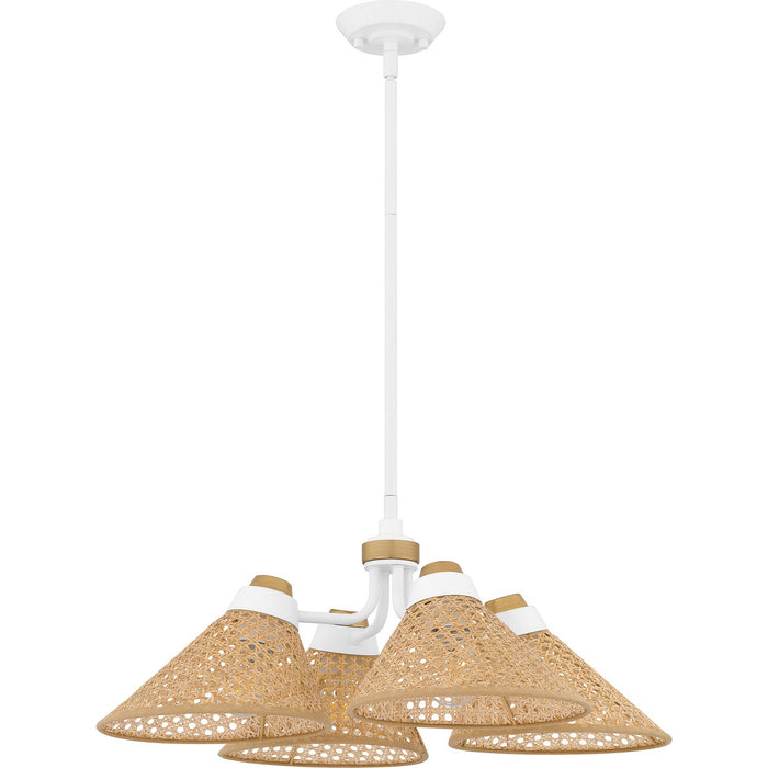 Quoizel QP6218W Four Light Pendant, Matte White