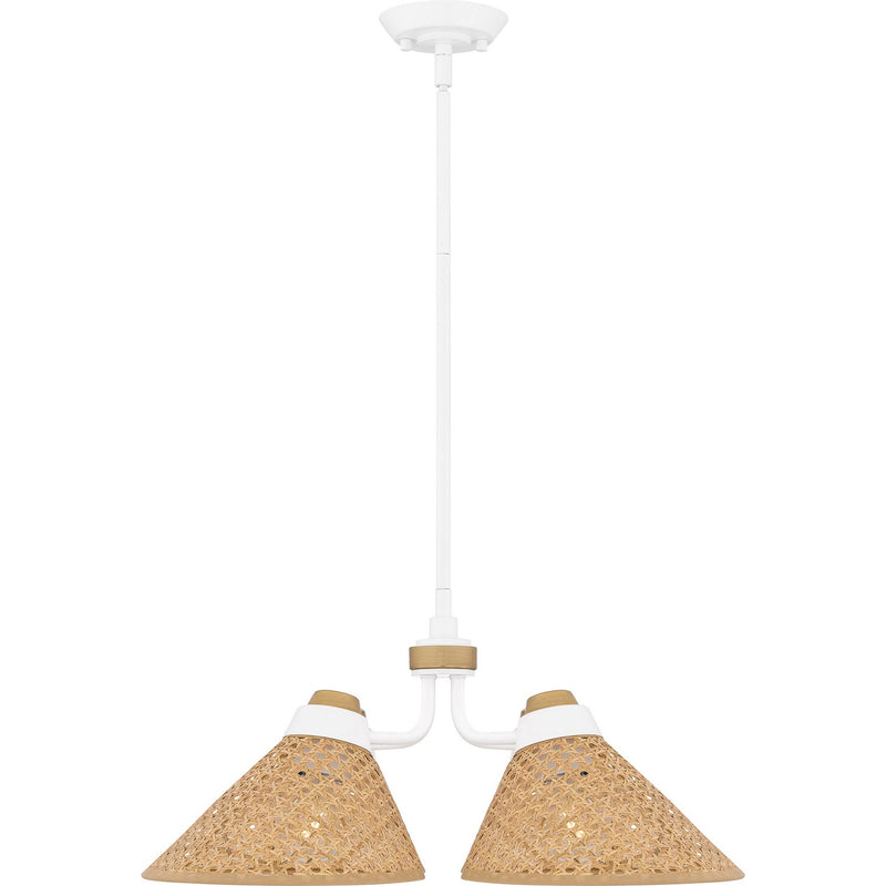 Quoizel QP6218W Four Light Pendant, Matte White