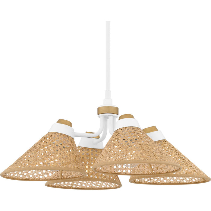 Quoizel QP6218W Four Light Pendant, Matte White