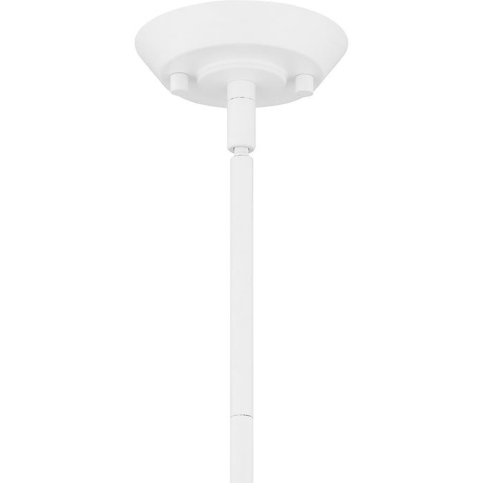 Quoizel QP6218W Four Light Pendant, Matte White