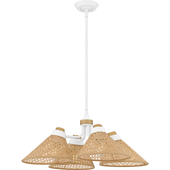 Quoizel QP6218W Four Light Pendant, Matte White