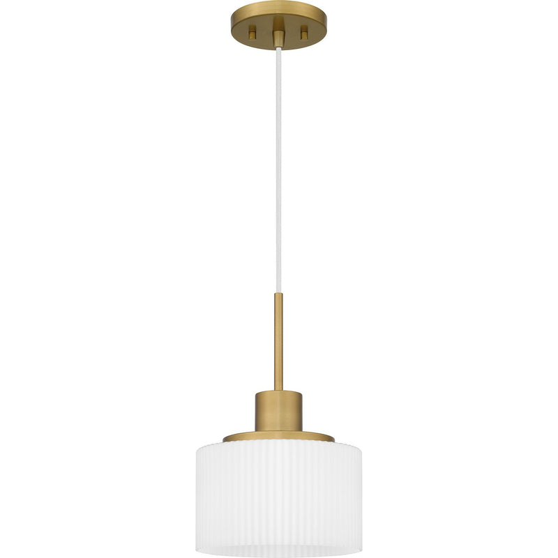 Quoizel QPP6172AB One Light Mini Pendant, Aged Brass