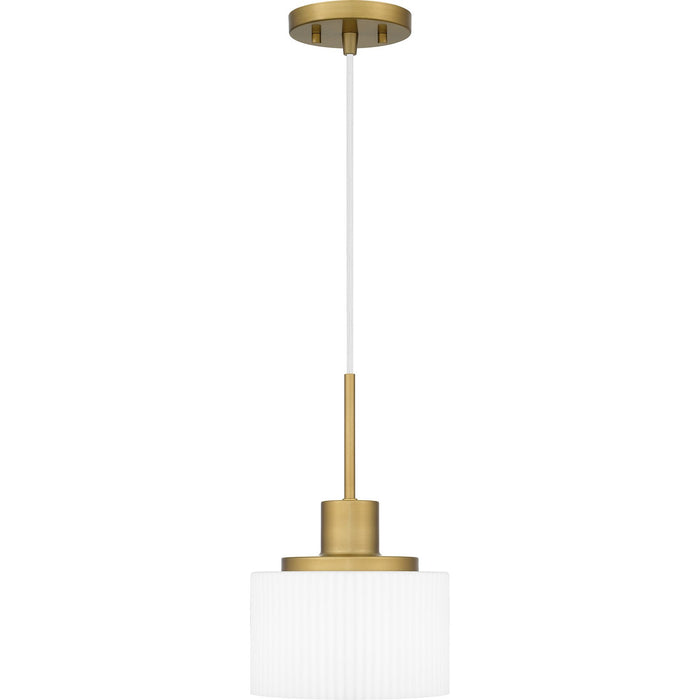 Quoizel QPP6172AB One Light Mini Pendant, Aged Brass