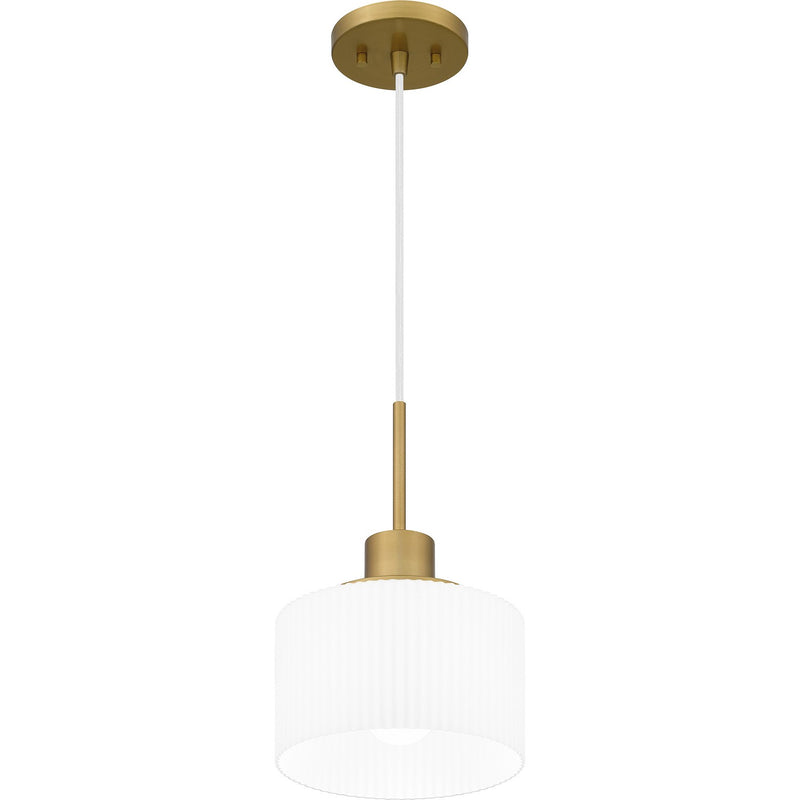 Quoizel QPP6172AB One Light Mini Pendant, Aged Brass