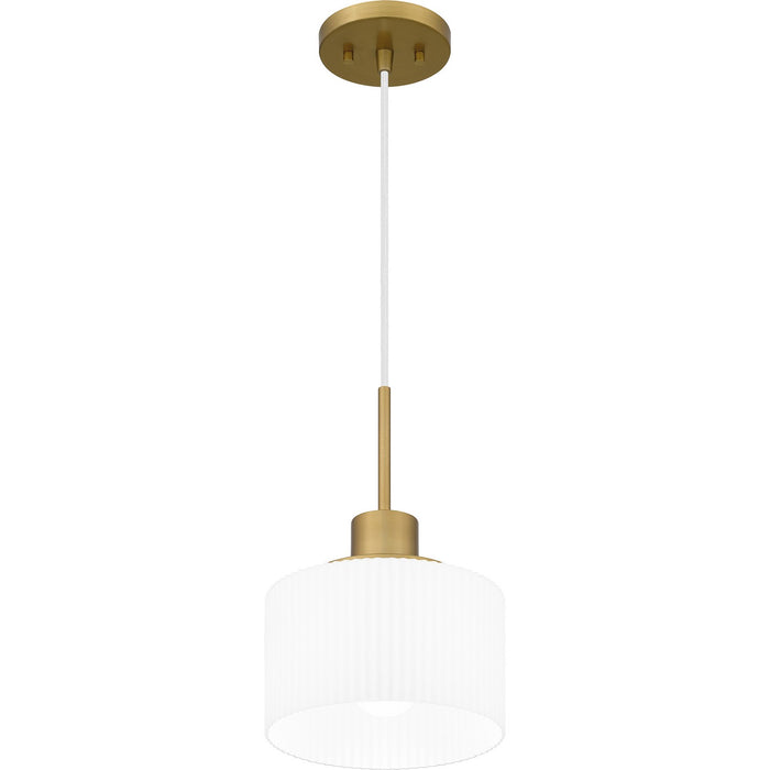 Quoizel QPP6172AB One Light Mini Pendant, Aged Brass