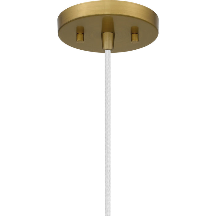 Quoizel QPP6172AB One Light Mini Pendant, Aged Brass