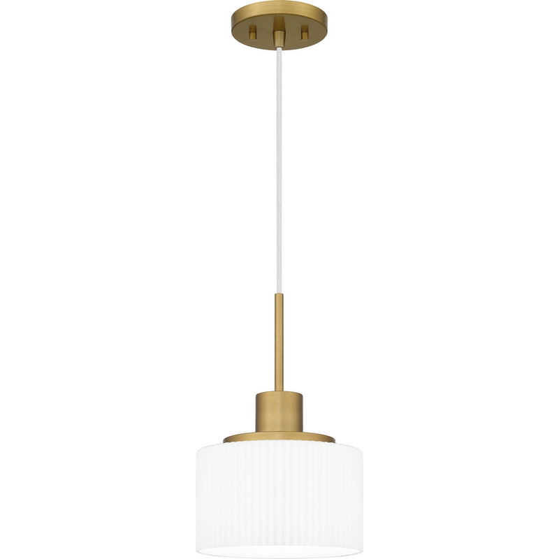 Quoizel QPP6172AB One Light Mini Pendant, Aged Brass