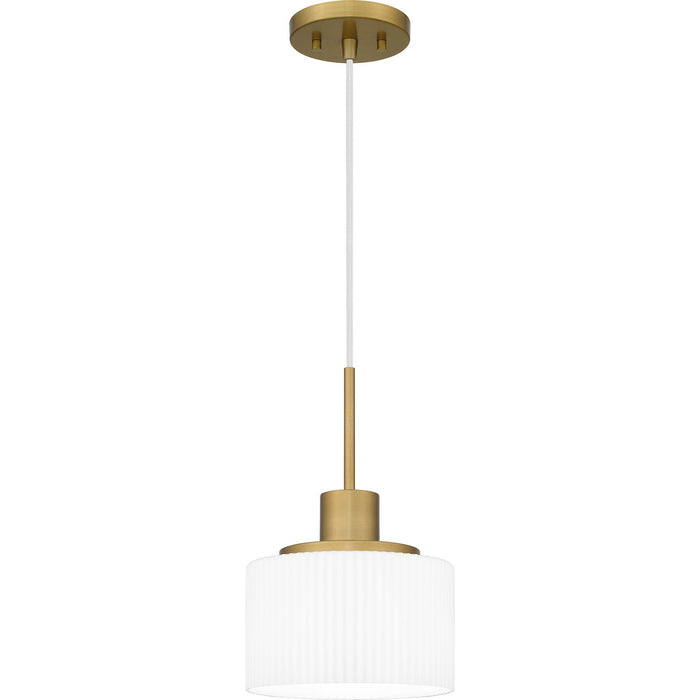 Quoizel QPP6172AB One Light Mini Pendant, Aged Brass