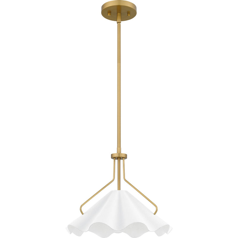 Quoizel QP6219AB One Light Pendant, Aged Brass