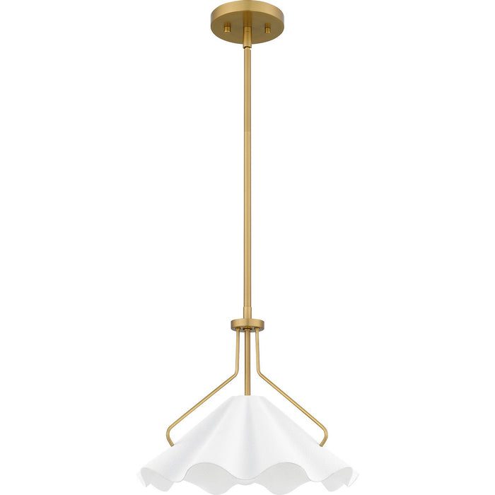 Quoizel QP6219AB One Light Pendant, Aged Brass