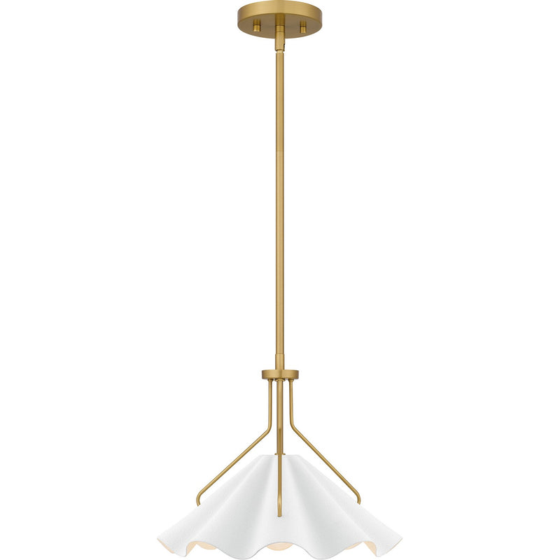 Quoizel QP6219AB One Light Pendant, Aged Brass