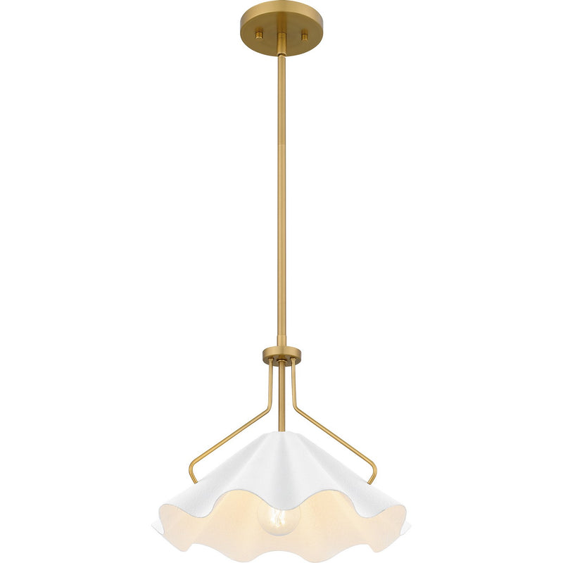 Quoizel QP6219AB One Light Pendant, Aged Brass