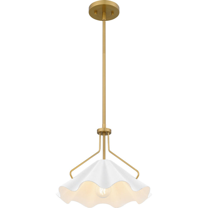Quoizel QP6219AB One Light Pendant, Aged Brass