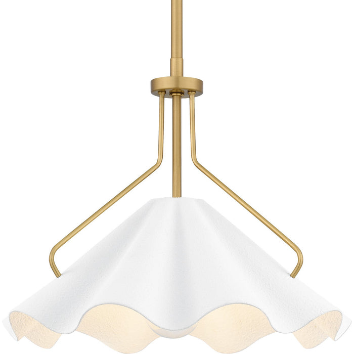 Quoizel QP6219AB One Light Pendant, Aged Brass