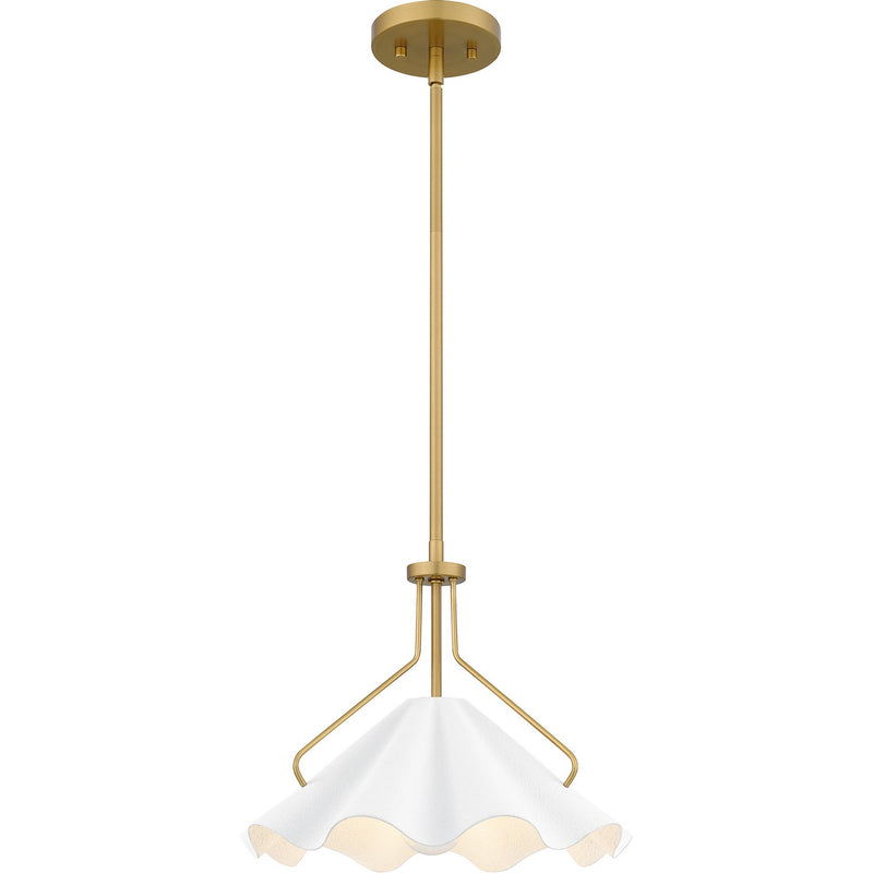 Quoizel QP6219AB One Light Pendant, Aged Brass