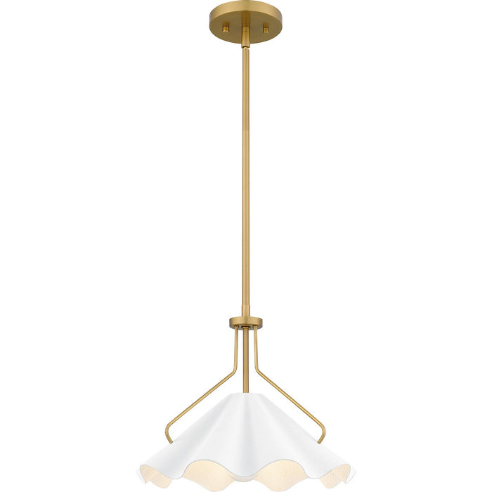 Quoizel QP6219AB One Light Pendant, Aged Brass