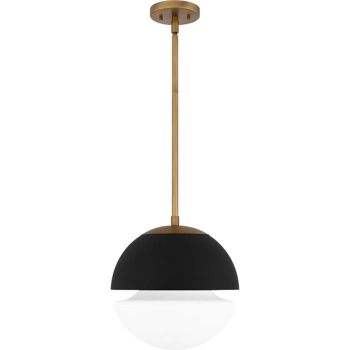 Quoizel QPP6191WS One Light Mini Pendant, Weathered Brass