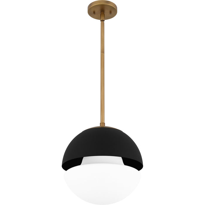 Quoizel QPP6191WS One Light Mini Pendant, Weathered Brass