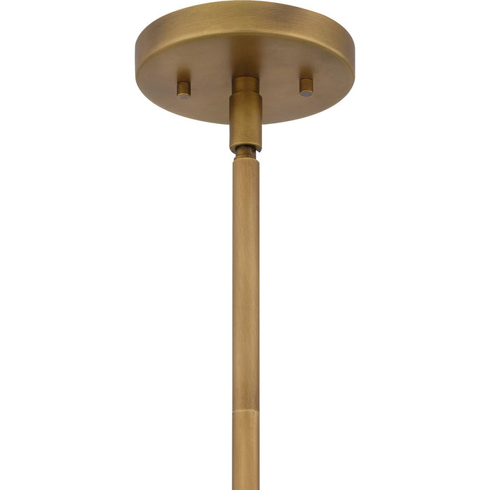 Quoizel QPP6191WS One Light Mini Pendant, Weathered Brass