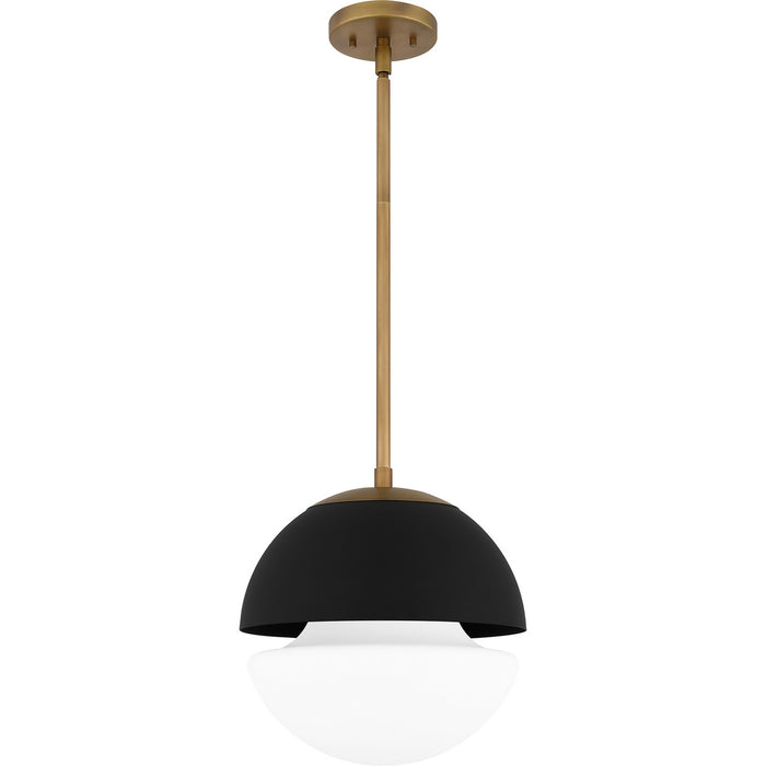 Quoizel QPP6191WS One Light Mini Pendant, Weathered Brass