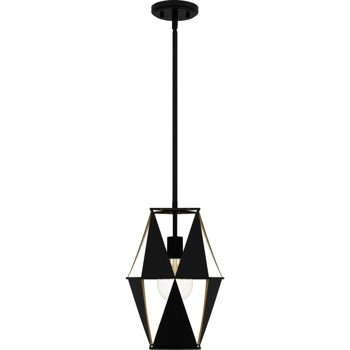 Quoizel QPP6196MBK One Light Mini Pendant, Matte Black