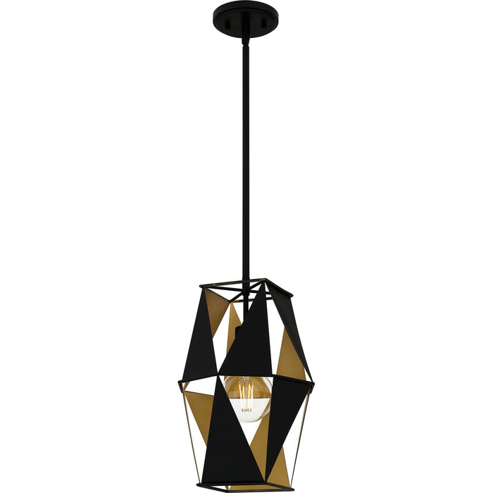 Quoizel QPP6196MBK One Light Mini Pendant, Matte Black