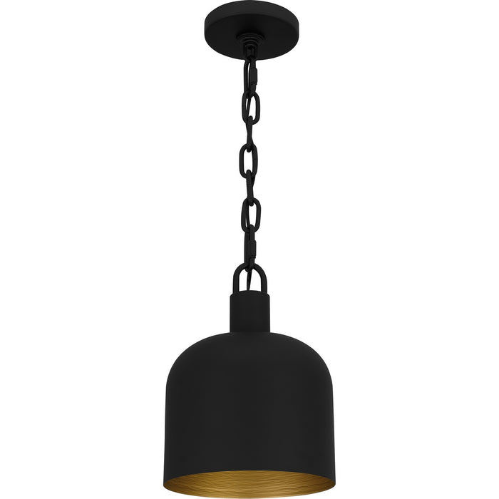 Quoizel QPP6206MBK One Light Mini Pendant, Matte Black