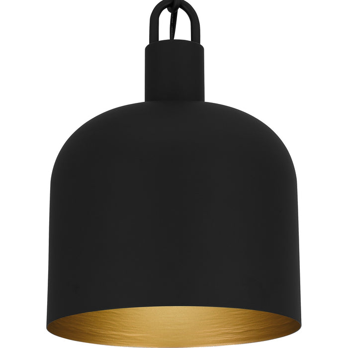 Quoizel QPP6206MBK One Light Mini Pendant, Matte Black