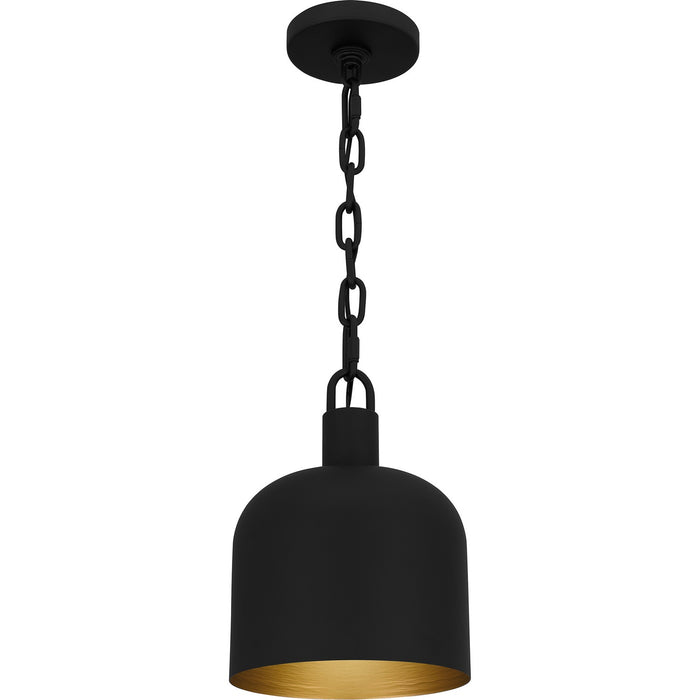 Quoizel QPP6206MBK One Light Mini Pendant, Matte Black