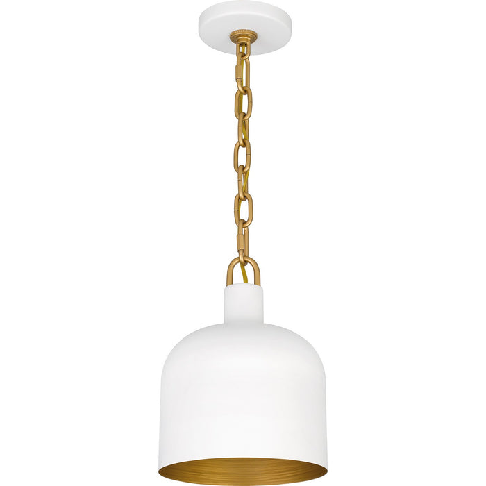 Quoizel QPP6206W One Light Mini Pendant, Matte White