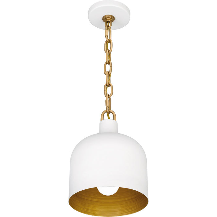 Quoizel QPP6206W One Light Mini Pendant, Matte White