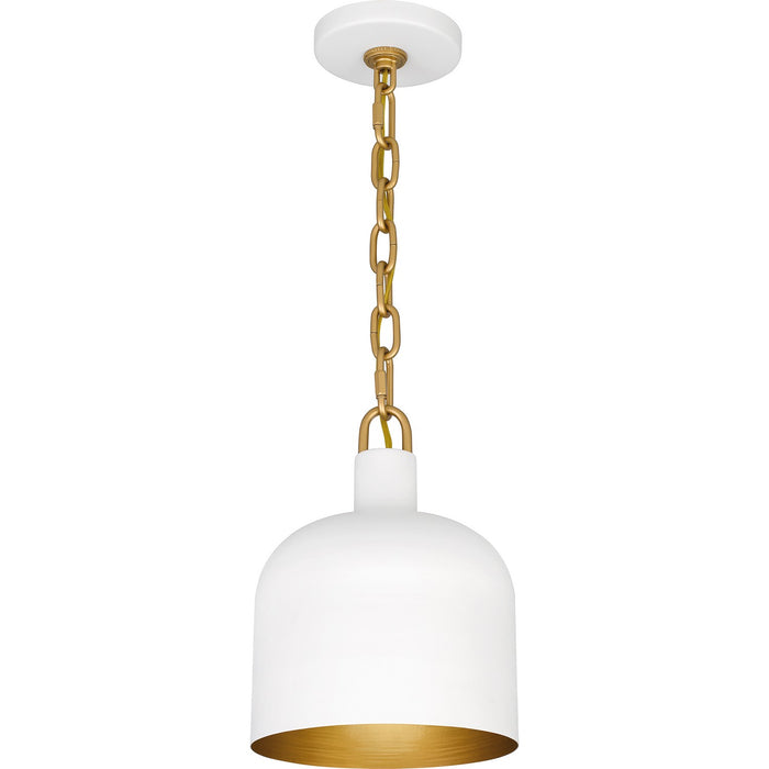 Quoizel QPP6206W One Light Mini Pendant, Matte White