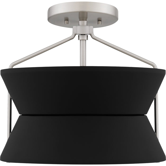 Quoizel QSF6166BN Two Light Semi Flush Mount, Brushed Nickel