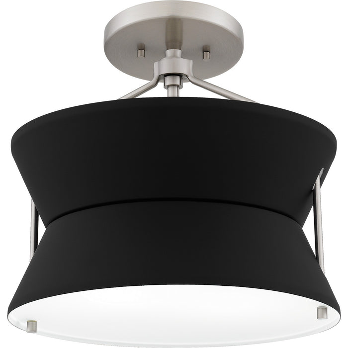 Quoizel QSF6166BN Two Light Semi Flush Mount, Brushed Nickel