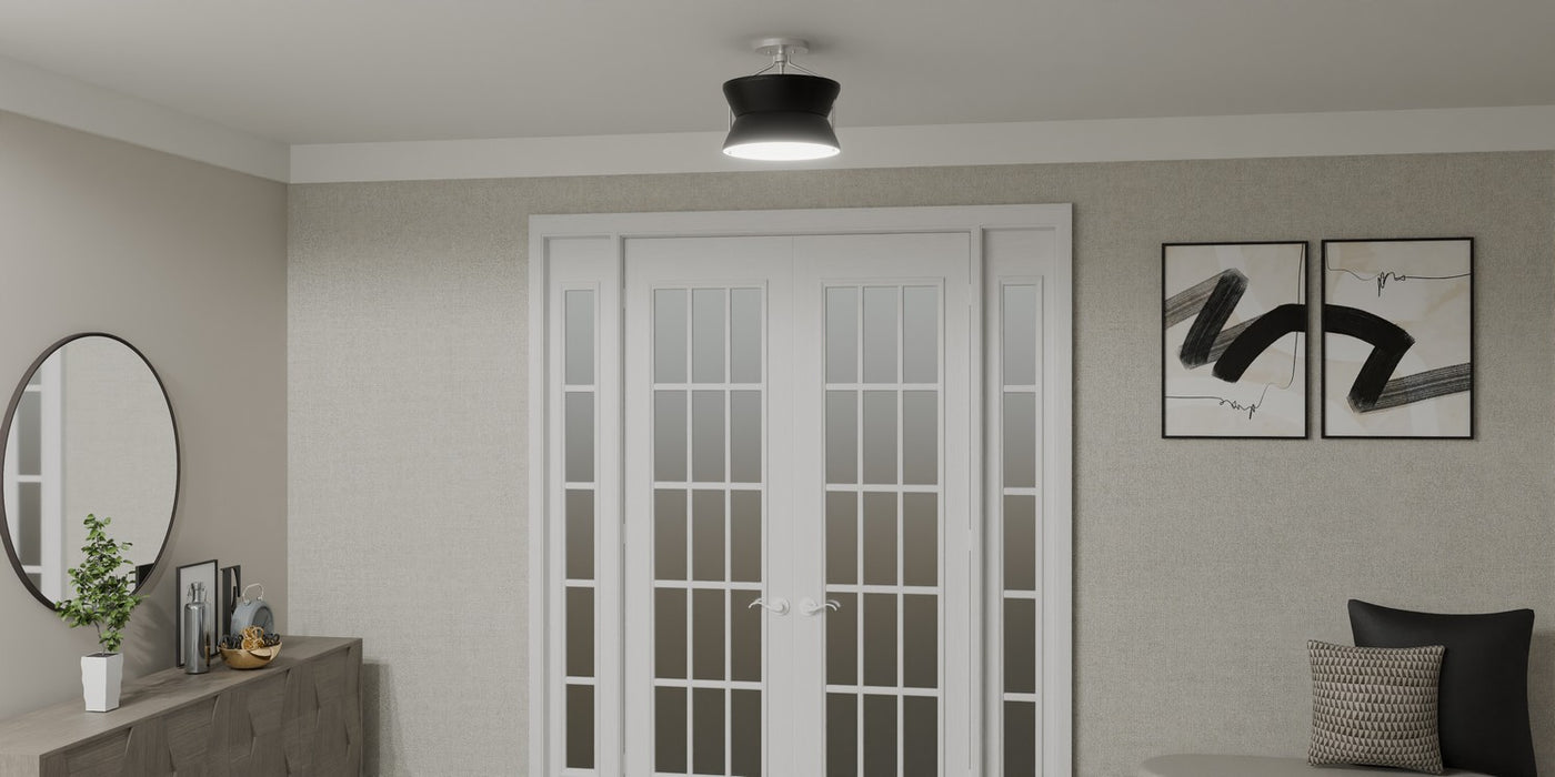 Quoizel QSF6166BN Two Light Semi Flush Mount, Brushed Nickel