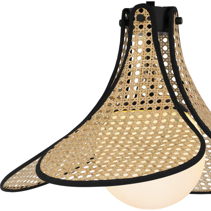 Quoizel QSF6207MBK One Light Semi Flush Mount, Matte Black